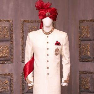 Classic White Sherwani